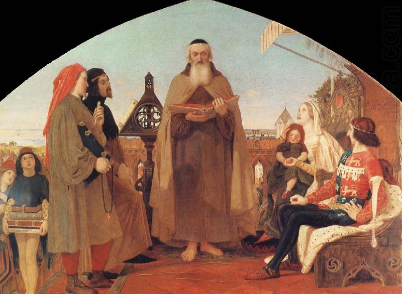 Ford Madox Brown Wycliffe Reading his translation of the Bible to John of Gaunt china oil painting image